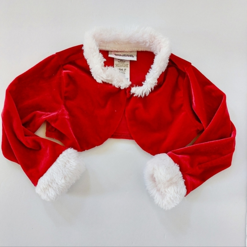 Santa Shrug Cardigan Jacket size 2T Christmas North‎ Pole